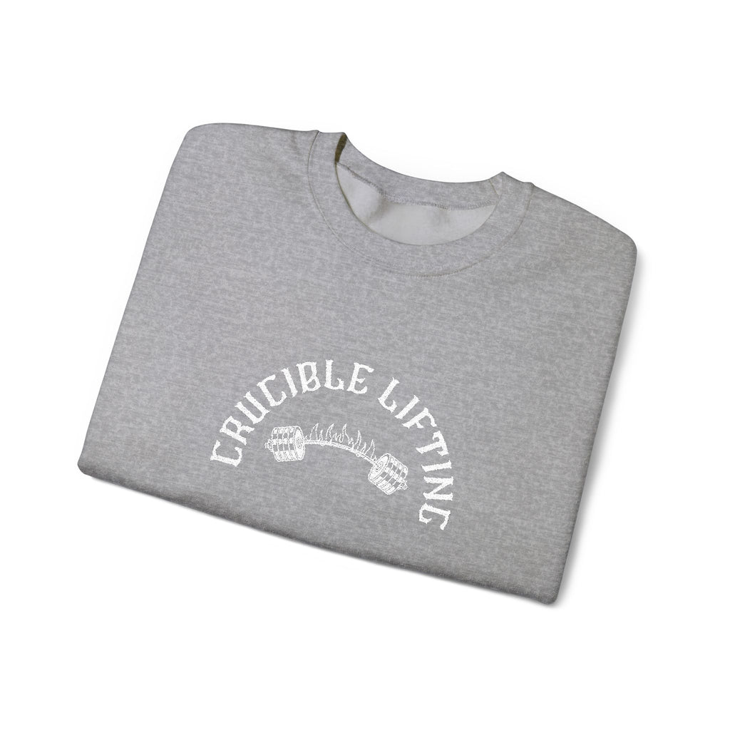 Crucible Lifting Crewneck Sweatshirt — Weightlifting Gym Pullover (Embrodiered)